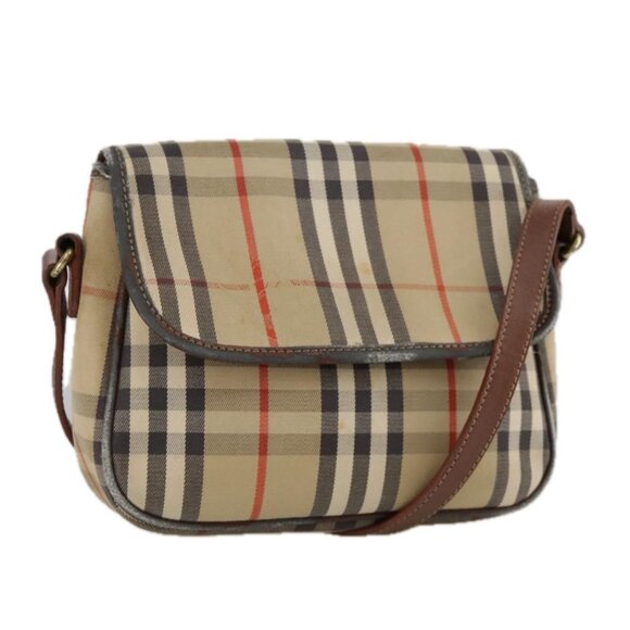 Burberry Handbags - BURBERRY Nova Check Shoulder Bag Canvas Beige Auth